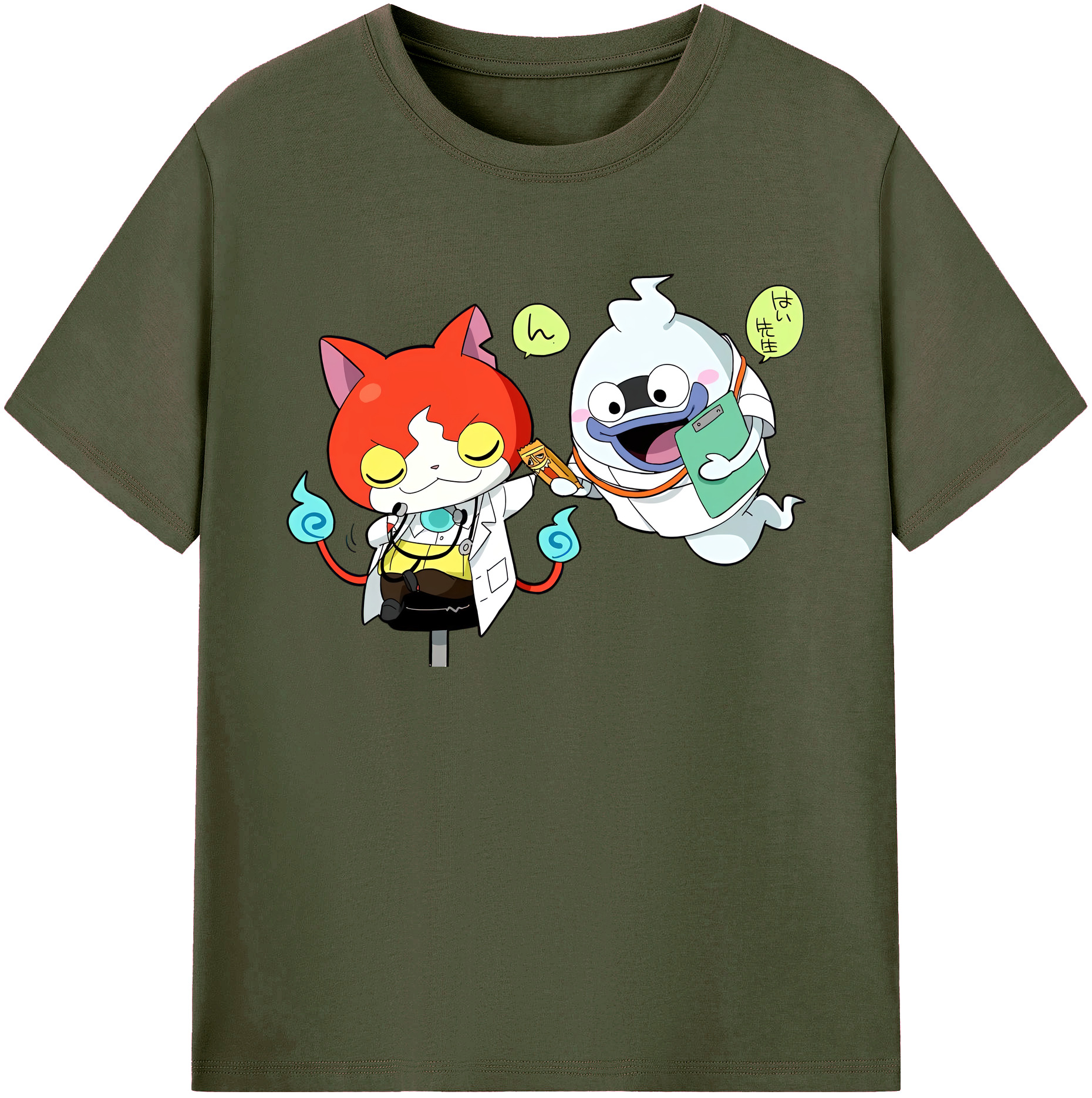 （画像用） 妖怪ウォッチ Yo-kai Watch 綿100％ メンズ半袖Tシャツ｜肌触りやわらか＆通気性
